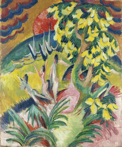 Krzywa zatoka, ok. godz. 1914 autorstwa Ernst Ludwig Kirchner