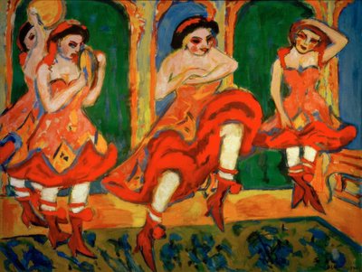 Czardastänzerinnen autorstwa Ernst Ludwig Kirchner