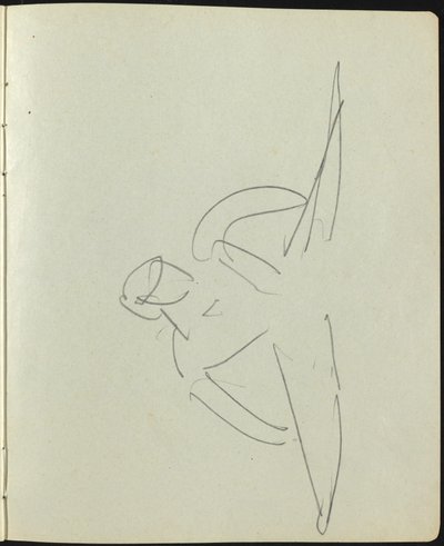 Tancerze i wykonawcy (strona ze szkicownika) autorstwa Ernst Ludwig Kirchner