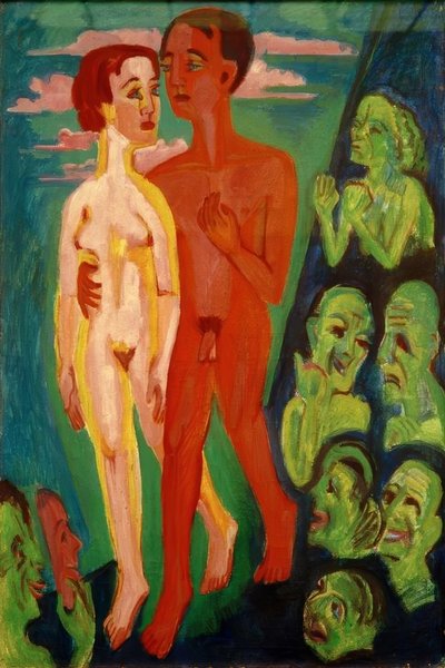 Para przed ludźmi autorstwa Ernst Ludwig Kirchner