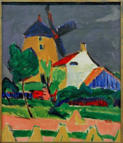Wiatrak w pobliżu Moritzburg autorstwa Ernst Ludwig Kirchner