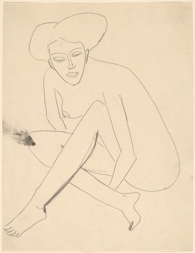 Dodo w pozycji siedzącej autorstwa Ernst Ludwig Kirchner
