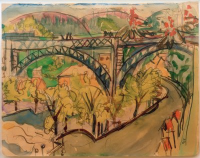 E.L. Kirchner, most kolejowy / 1916 autorstwa Ernst Ludwig Kirchner