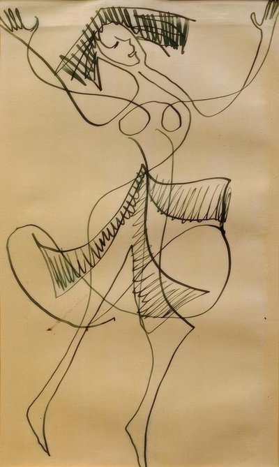 Ekstatyczna tancerka autorstwa Ernst Ludwig Kirchner