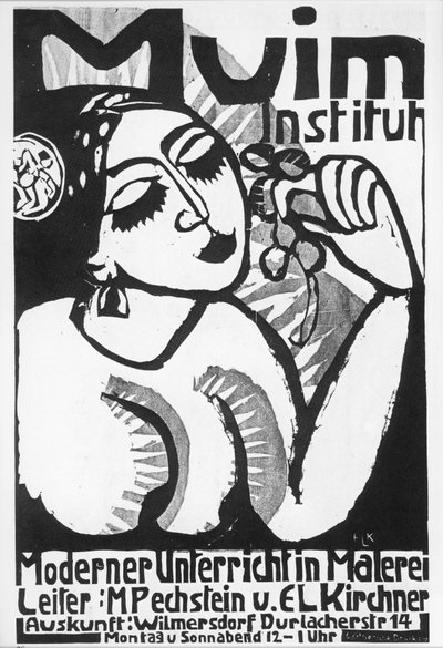 Ernst Ludwig Kirchner: Instytut Muim ... (drzeworyt) autorstwa Ernst Ludwig Kirchner