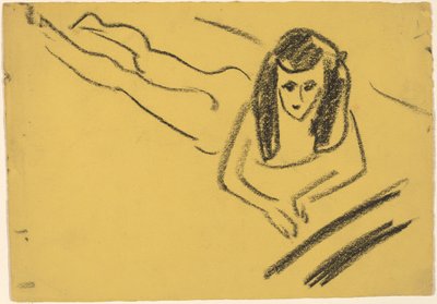Fränzi leżący autorstwa Ernst Ludwig Kirchner