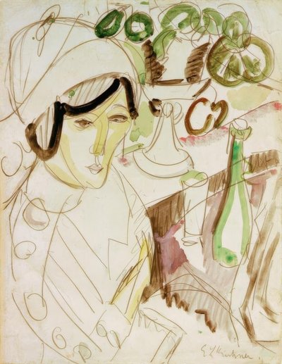 Kobieta w okrągłym kapeluszu (Erna) autorstwa Ernst Ludwig Kirchner