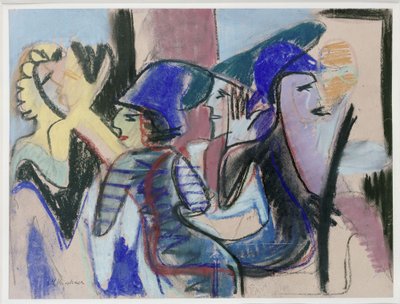 Fünf Personen im Café autorstwa Ernst Ludwig Kirchner