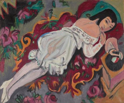 Dziewczyna w białej koszulce autorstwa Ernst Ludwig Kirchner