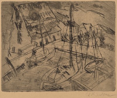 Port jest taki Burgstacken autorstwa Ernst Ludwig Kirchner