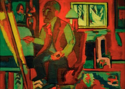 Holender w studio - Jan Wiegers autorstwa Ernst Ludwig Kirchner
