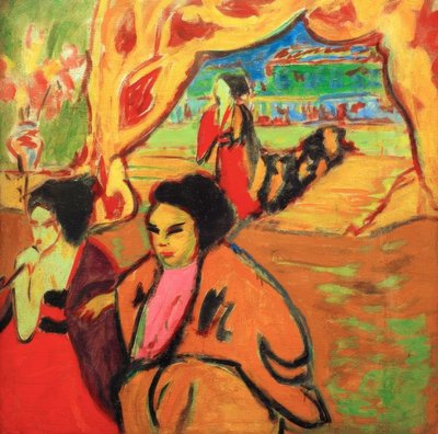 teatr japoński autorstwa Ernst Ludwig Kirchner