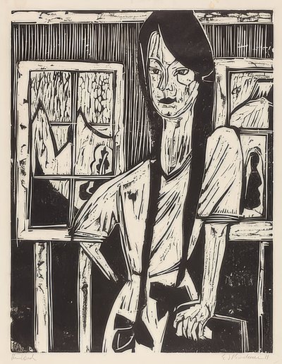 Młoda dziewczyna. 1921 autorstwa Ernst Ludwig Kirchner