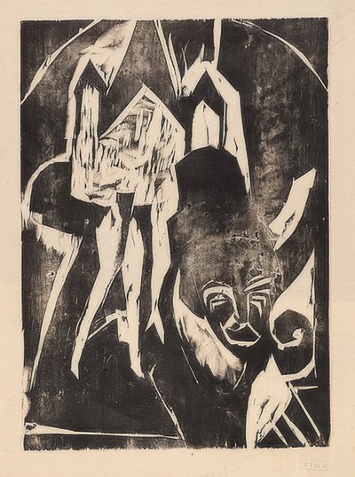 Cocotte na ulicy. 1915 autorstwa Ernst Ludwig Kirchner