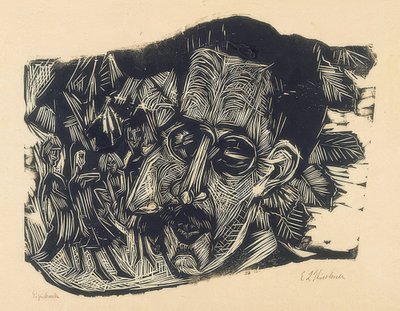 Szef dr Ludwig Binswanger i małe dziewczynki. 1917/18 autorstwa Ernst Ludwig Kirchner