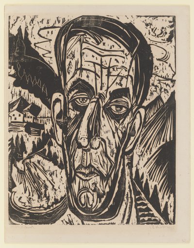 Głowa van de Velde, jasna. – Van de Velde między Bergen autorstwa Ernst Ludwig Kirchner