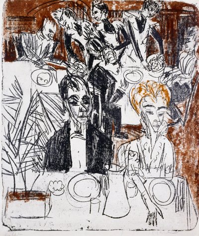 Nakryty stół autorstwa Ernst Ludwig Kirchner