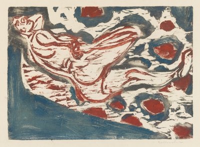 Leżąc nago autorstwa Ernst Ludwig Kirchner