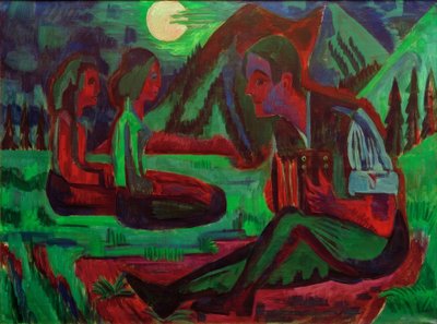 poniedziałek; Handorgler w Mondnacht autorstwa Ernst Ludwig Kirchner