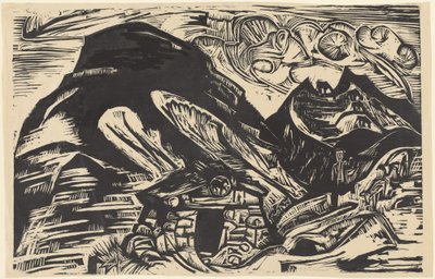 Góry z Chatą Górską autorstwa Ernst Ludwig Kirchner