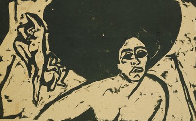nagie tancerki; Nagie tancerki, 1909 autorstwa Ernst Ludwig Kirchner