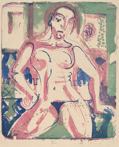 Naga kobieta autorstwa Ernst Ludwig Kirchner