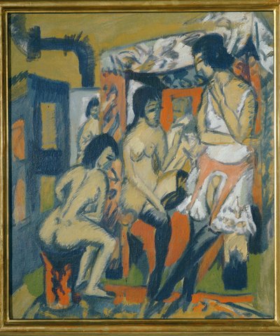 Akt w studio (olej na płótnie) autorstwa Ernst Ludwig Kirchner