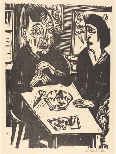 Stara i młoda kobieta autorstwa Ernst Ludwig Kirchner