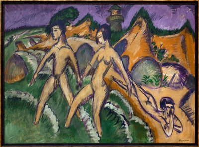 Za morzem. Obraz Ernsta Ludwiga Kirchnera (1880-1938), olej na płótnie autorstwa Ernst Ludwig Kirchner