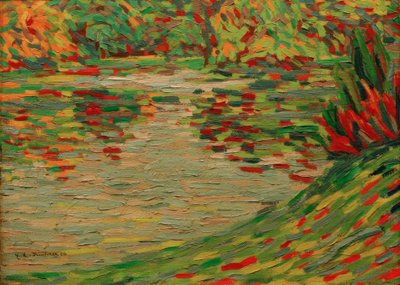 Jezioro parkowe w Dreźnie autorstwa Ernst Ludwig Kirchner