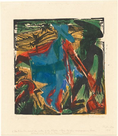 Cudowna historia Petera Schlemihla: Spotkanie Schlemihla z jego cieniem autorstwa Ernst Ludwig Kirchner