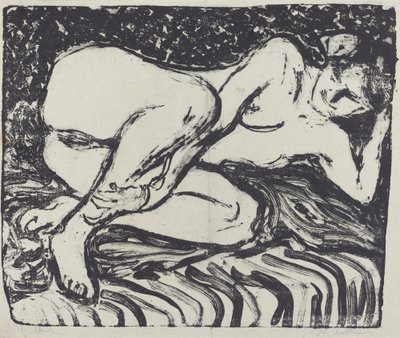 Leżąc nago autorstwa Ernst Ludwig Kirchner