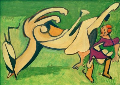 Jeździec z upadłym koniem autorstwa Ernst Ludwig Kirchner