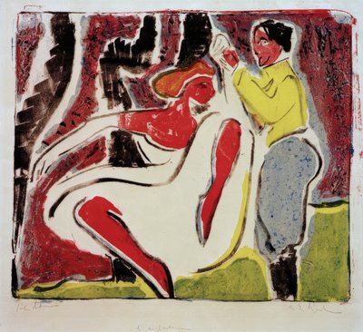 Rosyjska para tancerzy autorstwa Ernst Ludwig Kirchner