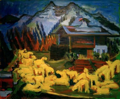 Stado owiec autorstwa Ernst Ludwig Kirchner