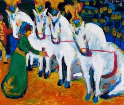 Schimmeldressurakt. 1908-09 autorstwa Ernst Ludwig Kirchner