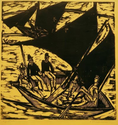 Żaglówki w pobliżu Fehmarn autorstwa Ernst Ludwig Kirchner
