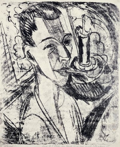 Autoportret z papierosem autorstwa Ernst Ludwig Kirchner