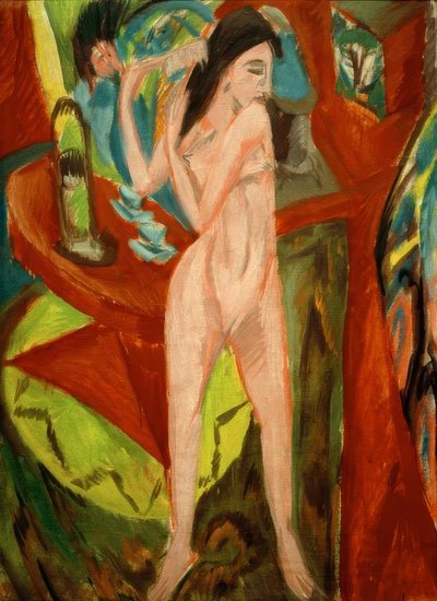 Czesanie akt autorstwa Ernst Ludwig Kirchner