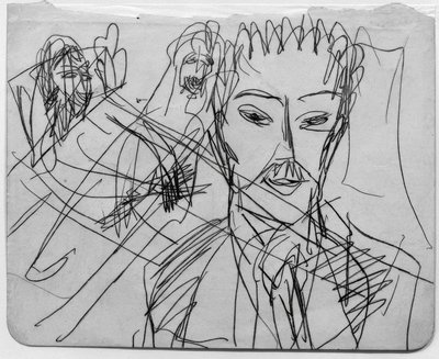 Skizze zu Ludzka bestia autorstwa Ernst Ludwig Kirchner
