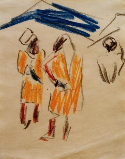 Szkic dwóch Marokańczyków autorstwa Ernst Ludwig Kirchner