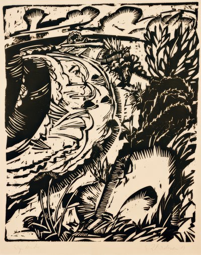 Strome wybrzeże z okrągłą zatoką autorstwa Ernst Ludwig Kirchner