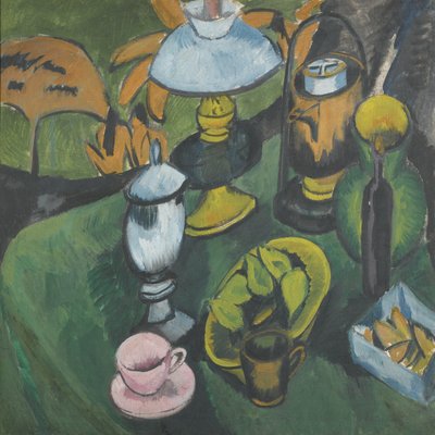 Martwa natura z lampą autorstwa Ernst Ludwig Kirchner