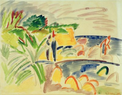 Scena na plaży na Fehmarn autorstwa Ernst Ludwig Kirchner