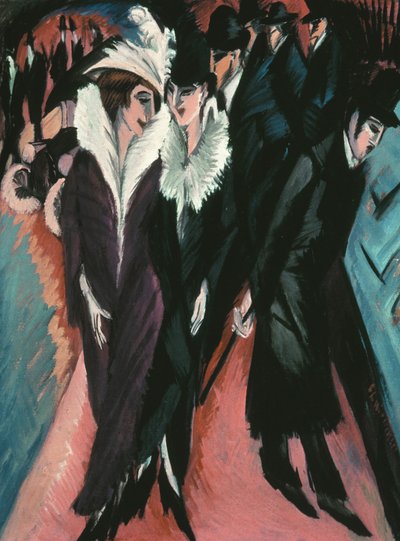 Ulica, Berlin autorstwa Ernst Ludwig Kirchner