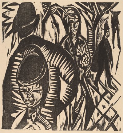 Scena uliczna po deszczu autorstwa Ernst Ludwig Kirchner