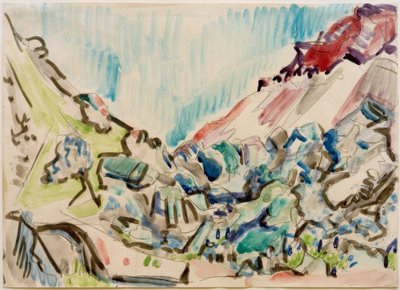 Sekcja opowieści w Davos autorstwa Ernst Ludwig Kirchner