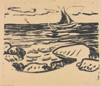 Morze w pobliżu Staberhuk autorstwa Ernst Ludwig Kirchner
