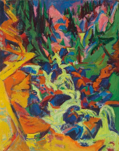 Wodospad, 1919. autorstwa Ernst Ludwig Kirchner