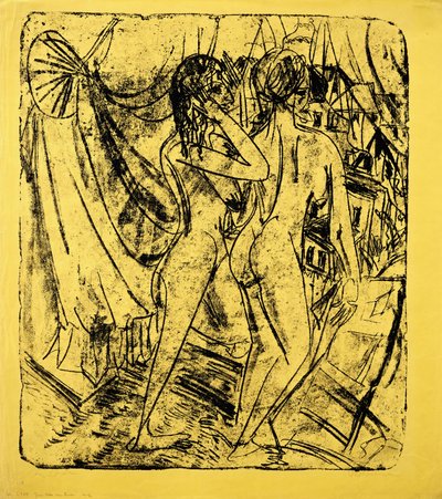 Dwa akty przy oknie, 1915 autorstwa Ernst Ludwig Kirchner